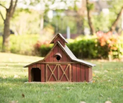 Rustic Red Barn Tabletop Birdhouse 7 Rustic Red Barn Tabletop Birdhouse -Outdoor Decor Sales 810429026 1