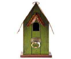 Rustic Green Wood Birdhouse