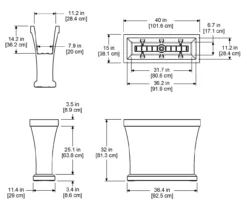 Mayne Inc. Bordeaux Trough Planter -Outdoor Decor Sales 810440483 4