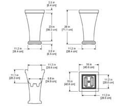 Mayne Inc. Bordeaux Tall Planter -Outdoor Decor Sales 810440538 6