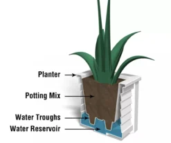 Mayne Inc. Lakeland 16" Square Planter -Outdoor Decor Sales 810440545 4