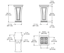 Mayne Inc. Cambridge Tall Planter -Outdoor Decor Sales 810440573 4