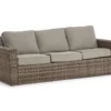 Broyhill Eagle Brooke All-Weather Wicker Cushioned Patio Sofa