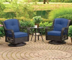 Navy Blue 4-Piece Replacement Pinehurst Swivel Glider Cushion Set -Outdoor Decor Sales 810460985 3
