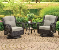 Gray 4-Piece Replacement Pinehurst Swivel Glider Cushion Set -Outdoor Decor Sales 810460986 3