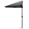 Black Half-Round Market Patio Umbrella -Outdoor Decor Sales 810467273
