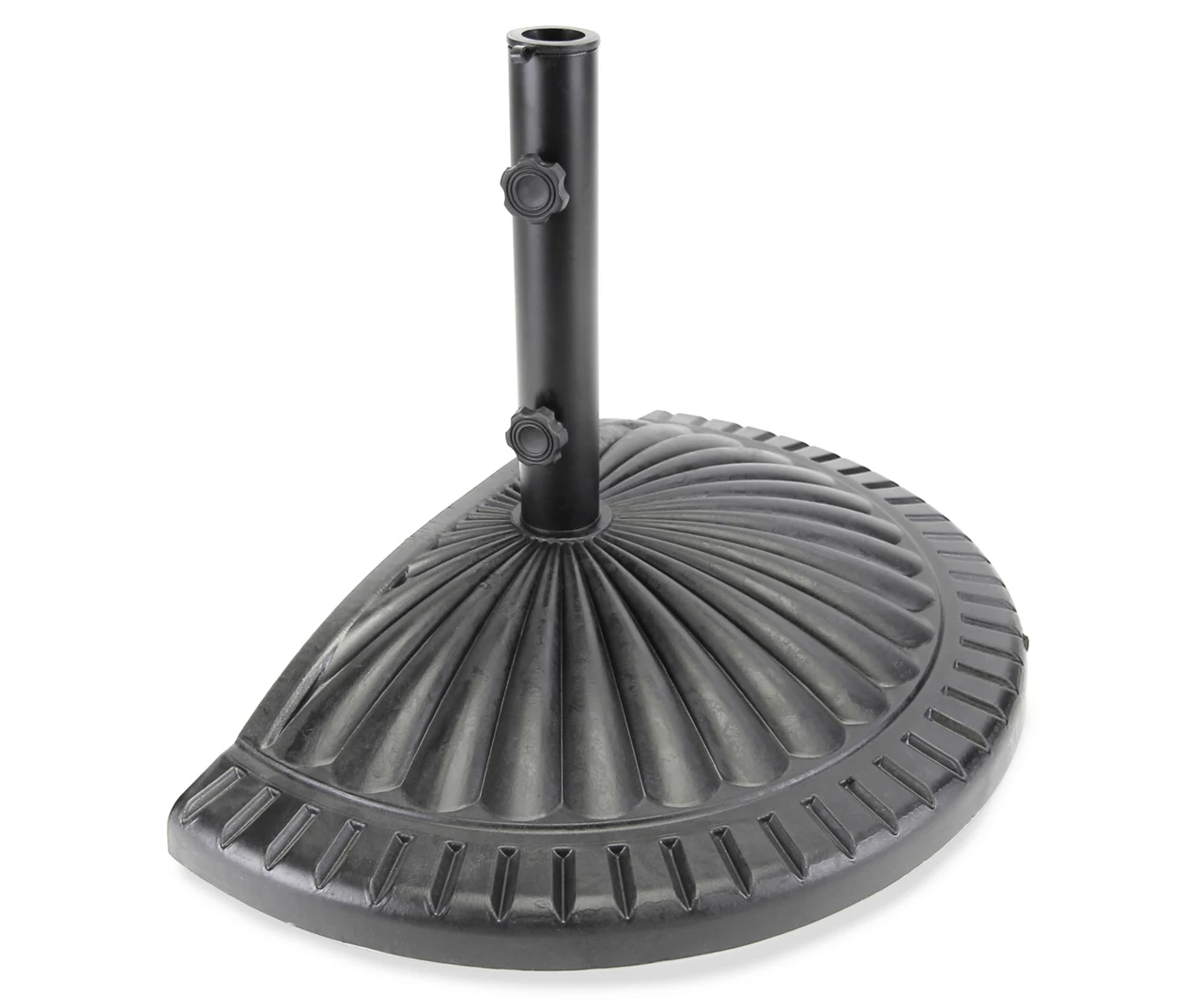 Black Polystone Half Umbrella Base 3 Black Polystone Half Umbrella Base