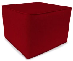 Jordan Manufacturing 20" Square Outdoor Pouf With Welt Trim -Outdoor Decor Sales 810467550