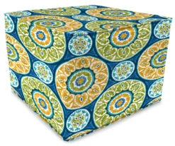 Jordan Manufacturing 20" Square Outdoor Pouf With Welt Trim -Outdoor Decor Sales 810467556