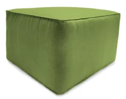 Jordan Manufacturing 18" Square Outdoor Pouf With Welt Trim -Outdoor Decor Sales 810467561