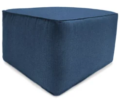 Jordan Manufacturing 18" Square Outdoor Pouf With Welt Trim -Outdoor Decor Sales 810467562