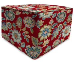 Jordan Manufacturing 18" Square Outdoor Pouf With Welt Trim -Outdoor Decor Sales 810467564