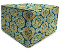 Jordan Manufacturing 18" Square Outdoor Pouf With Welt Trim -Outdoor Decor Sales 810467566