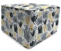 Jordan Manufacturing 18" Square Outdoor Pouf With Welt Trim -Outdoor Decor Sales 810467567