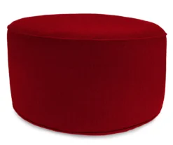 Jordan Manufacturing 18" Round Outdoor Pouf With Welt Trim -Outdoor Decor Sales 810467569