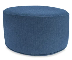 Jordan Manufacturing 18" Round Outdoor Pouf With Welt Trim -Outdoor Decor Sales 810467571