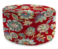 Jordan Manufacturing 18" Round Outdoor Pouf With Welt Trim -Outdoor Decor Sales 810467573