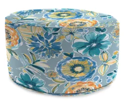 Jordan Manufacturing 18" Round Outdoor Pouf With Welt Trim -Outdoor Decor Sales 810467574