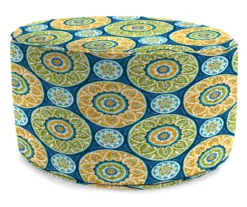 Jordan Manufacturing 18" Round Outdoor Pouf With Welt Trim -Outdoor Decor Sales 810467575