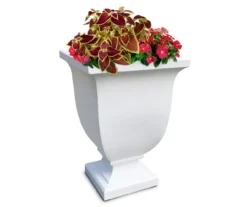 Augusta White Tall Planter -Outdoor Decor Sales 810472984 3