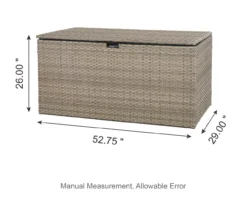 Gray 140-Gallon All-Weather Wicker Storage Deck Box -Outdoor Decor Sales 810477588 A0 8