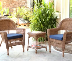 Honey 3-Piece Cushioned Patio All-Weather Wicker Chat Set -Outdoor Decor Sales 810478170