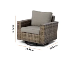 Broyhill Eagle Brooke All-Weather Wicker Swivel Cushioned Patio Glider -Outdoor Decor Sales 810496528 99 2