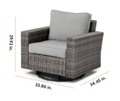 Broyhill Eagle Brooke All-Weather Wicker Swivel Cushioned Patio Glider -Outdoor Decor Sales 810498107 99 2