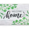 "Welcome Home" Floral White Washed Doormat, (24" X 36") 1 "Welcome Home" Floral White Washed Doormat, (24" X 36") -Outdoor Decor Sales 810504230 1