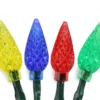 Multi-Color Faceted LED Light Set On Green Wire, 10-Lights -Outdoor Decor Sales 810512243