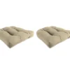 Sand Tan Outdoor Wicker Chair Cushions, 2-Pack -Outdoor Decor Sales 810520662
