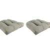 Dove Gray Outdoor Wicker Chair Cushions, 2-Pack -Outdoor Decor Sales 810520665