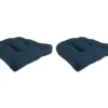 Indigo Blue Outdoor Wicker Chair Cushions, 2-Pack -Outdoor Decor Sales 810520666