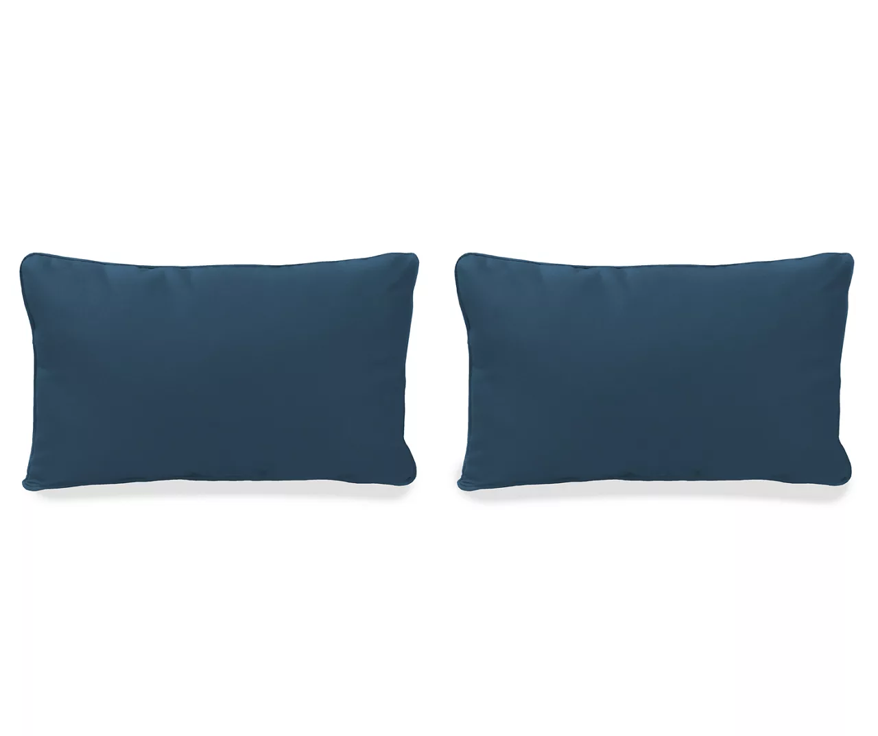 Indigo Blue Outdoor Lumbar Throw Pillows, 2-Pack 3 Indigo Blue Outdoor Lumbar Throw Pillows, 2-Pack