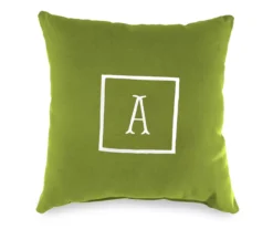 "A" Monogram Indoor/Outdoor Throw Pillow -Outdoor Decor Sales 810522208