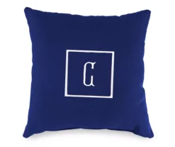 "C" Monogram Indoor/Outdoor Throw Pillow -Outdoor Decor Sales 810522311