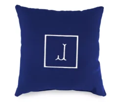 "J" Monogram Indoor/Outdoor Throw Pillow -Outdoor Decor Sales 810522314