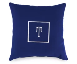 "T" Monogram Indoor/Outdoor Throw Pillow -Outdoor Decor Sales 810522319