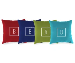 "B" Monogram Indoor/Outdoor Throw Pillow -Outdoor Decor Sales 810522321 810522310 810522209 810522332