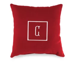 "C" Monogram Indoor/Outdoor Throw Pillow -Outdoor Decor Sales 810522322