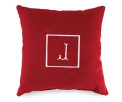 "J" Monogram Indoor/Outdoor Throw Pillow -Outdoor Decor Sales 810522325