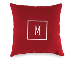 "M" Monogram Indoor/Outdoor Throw Pillow -Outdoor Decor Sales 810522326