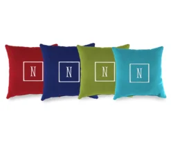 "N" Monogram Indoor/Outdoor Throw Pillow -Outdoor Decor Sales 810522327 810522316 810522305 810522338