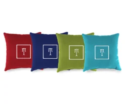 "T" Monogram Indoor/Outdoor Throw Pillow -Outdoor Decor Sales 810522330 810522319 810522308 810522341