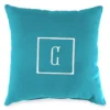 "C" Monogram Indoor/Outdoor Throw Pillow -Outdoor Decor Sales 810522333