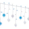 Cool White & Blue Sparkling Star LED Icicle Light Set With White Wire, 30-Lights
