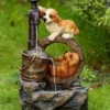 Playing Dogs & Pump LED Water Fountain 1 Playing Dogs & Pump LED Water Fountain -Outdoor Decor Sales 810525013