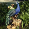 Peacock On Stump Water Fountain -Outdoor Decor Sales 810525015