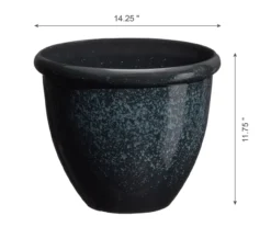 14.25" Green Speckle Glaze Plastic Planters, 3-Pack 14 14.25" Green Speckle Glaze Plastic Planters, 3-Pack -Outdoor Decor Sales 810525063 5