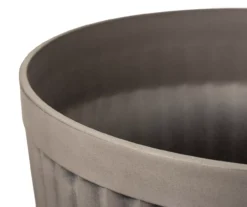 Stone Round Vertical Stripe 2-Piece Plastic Planter Set -Outdoor Decor Sales 810525066 3